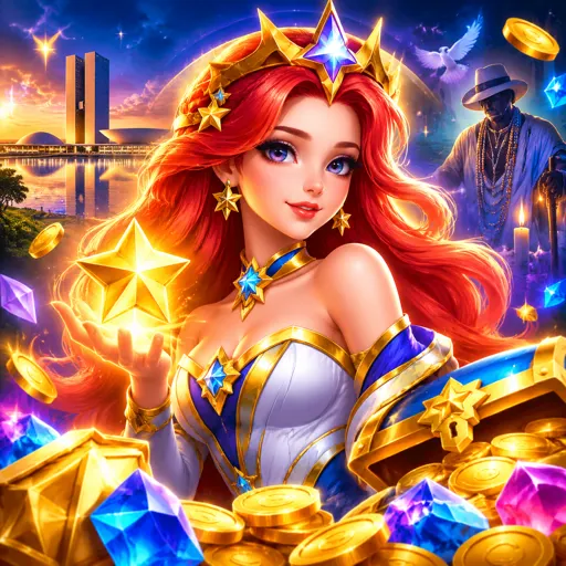 Princesa mágica cercada de estrelas no slot Starlight Princess